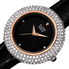 Burgi Ladies Diamond Swarovski Crystal Sparkling Dial Leather Strap Watch BUR199BKR