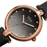 Burgi Ladies Glitter Ombre Swarovski Crystal Dial Genuine Leather Strap Watch BUR225BK
