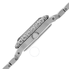 Burgi Silver-tone Brass Case Mother of Pearl Diamond Dial Ladies Watch BUR107SS