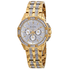 Bulova Crystal Silver Dial Yellow Gold-tone Men's Watch 98C126