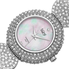 Burgi Mother of Pearl Diamond Dial Silver-tone Base Metal Ladies Watch BUR109SS