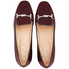 Tod's Ladies Ballerina Flat Doppia T Burgundy Slippers XXW47A0V140OW0