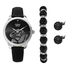 Burgi Quartz Diamond Black Dial Ladies Watch BUR244SSB-S