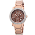 Burgi Rose Gold-tone Stainless Steel Diamond Bezel Ladies Watch BUR091RG