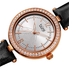 Burgi Crystal Silver Dial Ladies Watch BUR235BKR