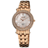 Burgi White Mother of Pearl Dial Ladies Watch BUR079RG