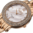Burgi White Mother of Pearl Dial Ladies Watch BUR079RG