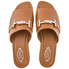 Tod's Ladies Double T Leather Slides Tan Sandals XXW0TK0AF10BSSS018