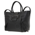 Tod's Medium Double T Leather Tote- Black XBWDOTA0300K59B999