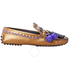 Tod's Womens Gommino Driving Shoes in Golden Bronze/Black XXW00G0S060DJF0XYA