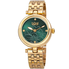 Burgi Diamond Dial Green Dial Stainless Steel Ladies Watch BUR223GN