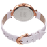 Burgi Ladies Engraved Argyle Diamond Dial Genuine Leather Strap Watch BUR222WT
