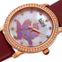 Burgi Mother Of Pearl Dial Ladies Leather Watch BUR159RD