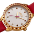 Burgi Quartz Crystal Silver Dial Ladies Watch BUR161RD
