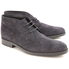 Tod's Men's Dark Denim Blue Suede Desert Ankle Boots With Laces XXM0RQ00D800P0U810
