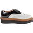 Tod's Womens Brogue Shoes in White/Black XXW25A0R840G4G0001