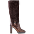 Tod's Womens High-Heeled Leather Boots in Fondant/Dark Brown XXW0OJ0C990GH12822