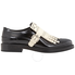 Tod's Womens Fringed Leather Loafers in Black/ White XXW0ZP0R130EFX0G45