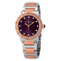 Bvlgari Automatic Purple Diamond Dial Steel and 18K Pink Gold Ladies Watch 102622