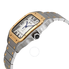 Cartier Santos Automatic Silvered Opaline Dial Steel and 18kt Yellow Gold Men's Watch W2SA0006