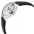 Cartier Ballon Bleu Automatic Silver Dial Diamond Black Leather Ladies Watch W4BB0009