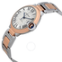 Cartier Ballon Bleu De  Silvered Flinque Guilloche Dial Automatic Ladies Watch W2BB0003