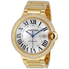 Cartier Ballon Bleu Silver Dial 18K Yellow Gold Men's Watch WE9007Z3