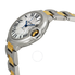 Cartier Ballon Bleu Automatic Silver Dial Stainless Steel and 18kt Yellow Gold Ladies Watch W2BB0002