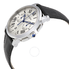Cartier Rotonde Cartier Automatic Chronograph Silver Dial Black Leather Men's Watch WSRO0002
