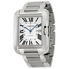 Cartier Tank Anglaise Silver Dial Stainless Steel Men's Watch W5310008