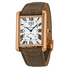 Cartier Tank Louis Silver Dial 18k Rose Gold Brown Leather Mechanical Men's Watch W1560003
