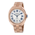 Cartier Cle Silvered Flinque Dial 18kt Rose Gold Men's Watch WGCL0002