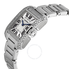 Cartier Tank Anglaise Silver Dial Lacquered Flinque Dial 18kt Rhodiumised White Gold Ladies Watch WT100008