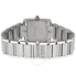 Cartier Tank Francaise White Grained Dial Steel Midsize Watch W51011Q3