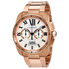 Cartier Calibre de  Automatic Silver Dial 18kt Pink Gold Men's Watch W7100047