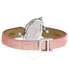Cartier Delices Silver Dial 18kt White Gold Diamond Pink Leather Ladies Watch WG WG800014