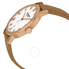 Chopard White Dial 18kt Rose Gold Brown Leather Men's Watch 161278-5005