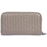 Bottega Veneta Zip Around Wallet- Light Grey 114076 V4651