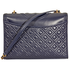 Tory Burch Fleming Convertible Leather Shoulder Bag- Navy 43833-403