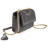 Tory Burch Fleming Velvet Small Convertible Shoulder Bag- Black 56277-001