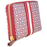 Tory Burch Gemini Link Canvas Zip Continental Wallet - Royal Burgundy 55311-989