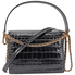 Tory Burch Robinson Embossed Shoulder Bag- Black 58100-001