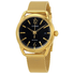 Citizen Drive Black Dial Gold-tone Mesh Ladies Watch FE6082-59E