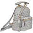Valentino Ladies Leather Rockstud Spike Gray Spike Mini Backpack B0B63 NAP PR6