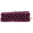 Valentino Ladies Rockstud Spike Burgundy Shoulder Bag Med Velvet B0122 VLL U27