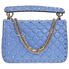 Valentino Medium Rockstud Spike Shoulder Bag- Angel Blue RW2B0122NAP-GY7