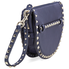 Valentino Rockstud Leather Clutch- Marine PW2B0A88BOL M30