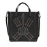 Valentino Studded Leather Womens Tote Bag - Black/Rubino B0473TIM-R82