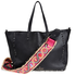 Valentino Guitar Rockstud Medium Leather Tote- Black B0067PXN 0NO