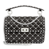 Valentino Rockstud Spike Medium Shoulder Bag- Black B0122RVH 0NO